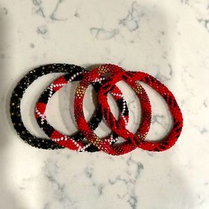 Beaded Bracelets - Purchased from High End Boutique - Set of 4 - ($20 each)
